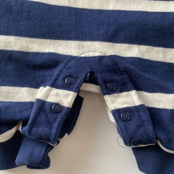 RALPH LAUREN EUC BOYS ONE PIECE TOPS BOTTOM BLUE WHITE STRIPE SIZE 6 12 MONTHS - Picture 6 of 6